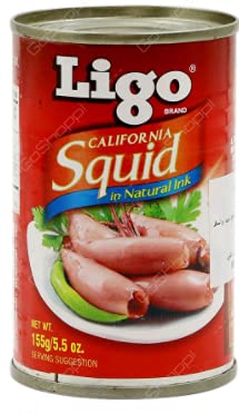 Ligo California Squid en tinta natural, lata de 5.5 onzas (paquete de 18)