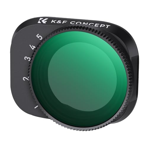 K&F Concept Filtre ND2-32 Variable Drone Gris Neutre 1-5 F-Stops 28 Revêtements de Nano-x Imperméable Anti des Rayures Compatible avec DJI Mini 3 Pro, Mini 3