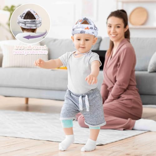 Miniatura 2 de Protector De Cabeza Para Bebé,Protector Cabeza Bebe,Casco De Seguridad Ajustable Para Niños Pequeños Que Aprenden A Caminar,Gorro Protector Suave Anticaídas Para Que Los Bebés Aprendan A Caminar
