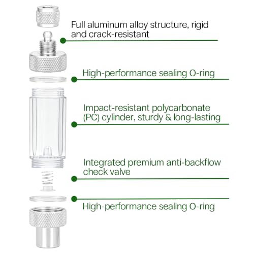 Image of LINLAN CO2 Bubble Counter with Check Valve, Thread Connection