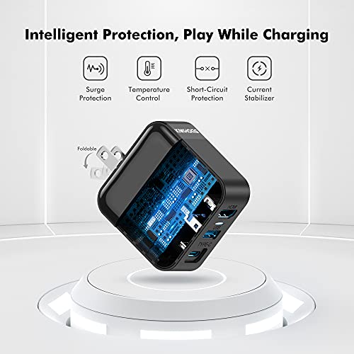 Kiwihome Switch Dock Charger Adapter For Switch Oled, 3 In 1 Switch Charger For Tv, Switch Tv Dock With Usb 3.0 Port, Covert Dock Switch For Android Smartphone Tablet, 1.2M Power Cord #TOP5