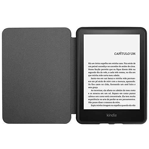 WB Capa Kindle Paperwhite 11a geração 2021 - Ultra leve Silicone Flexível e Sensor Magnético - Preta
