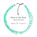 Glow in the Dark Choker Necklace, Stainless Steel Adjustable Chain, Dainty Multi-Strain Beaded Choker Necklace for Women and Teens, Handmade in Italy (Turquoise)