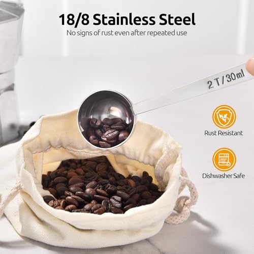 Image of U-Taste Coffee Scoop 2 Tablespoon, 4.3in Long Handle Tbsp Measuring Spoon