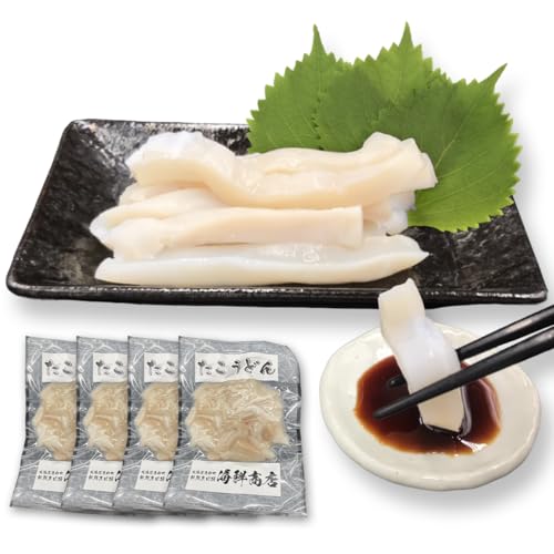 [鹿部町][定期便]たこうどん9.6kg(200g×4)12回お届けコース 毎月 TK10-2_12