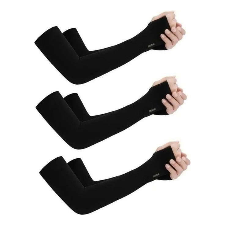 Arm Sleeves for Men & Women UV Protection Hand Sleeves for Boys & Girls Sun Protection Sleeves for Men Arm Sleeves for Women for Running, Hand Cover Arm Sleeves for Bike Riding - 3 Pair-image-37