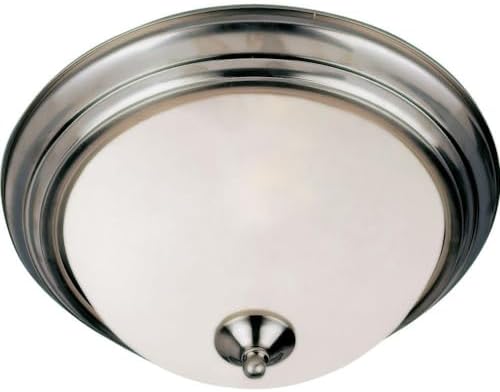 Maxim Essentials-2 Light Flush Mount in style-13.5 Inches Wide by 6 inches high-Satin Nickel Finish-Frosted Glass Color