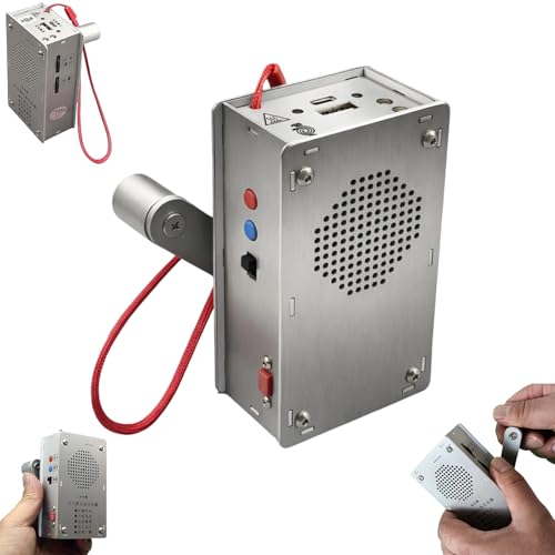 Hand-Crank Emergency Power Station –Flashlight, Lighter & Power Bank (1000mAh),