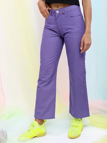 Image of Tokyo Talkies Women's Flared Regular Jeans | Stretchable Mid-Rise Jeans Pant