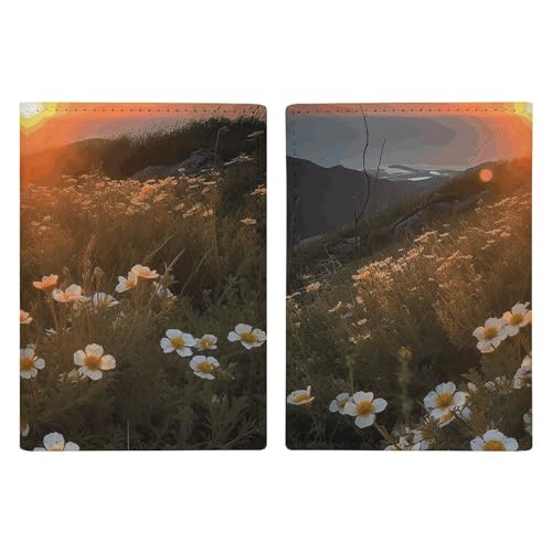 Étui de protection pour passeport coucher de soleil cadeau de voyage
