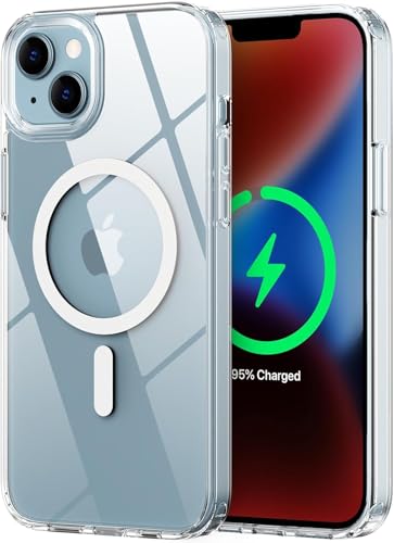 Image of Amozo for iPhone 15 Back Case Cover | Ultra Hybrid Mag-Safe Camera and Drop Protection Back Case Cover for iPhone 15 - (Polycarbonate|Clear)