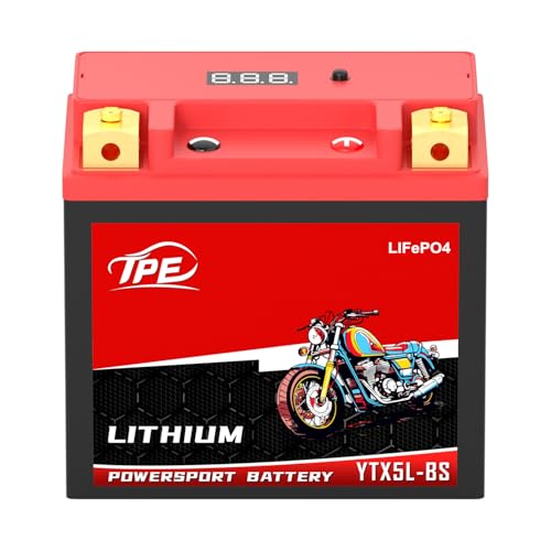 Image of TPE Lithium Motorcycle DLF5L-BS 12V 3Ah LiFePO4 System Life Cycles for ATV, UTV Jet Ski Scooter, Motocross