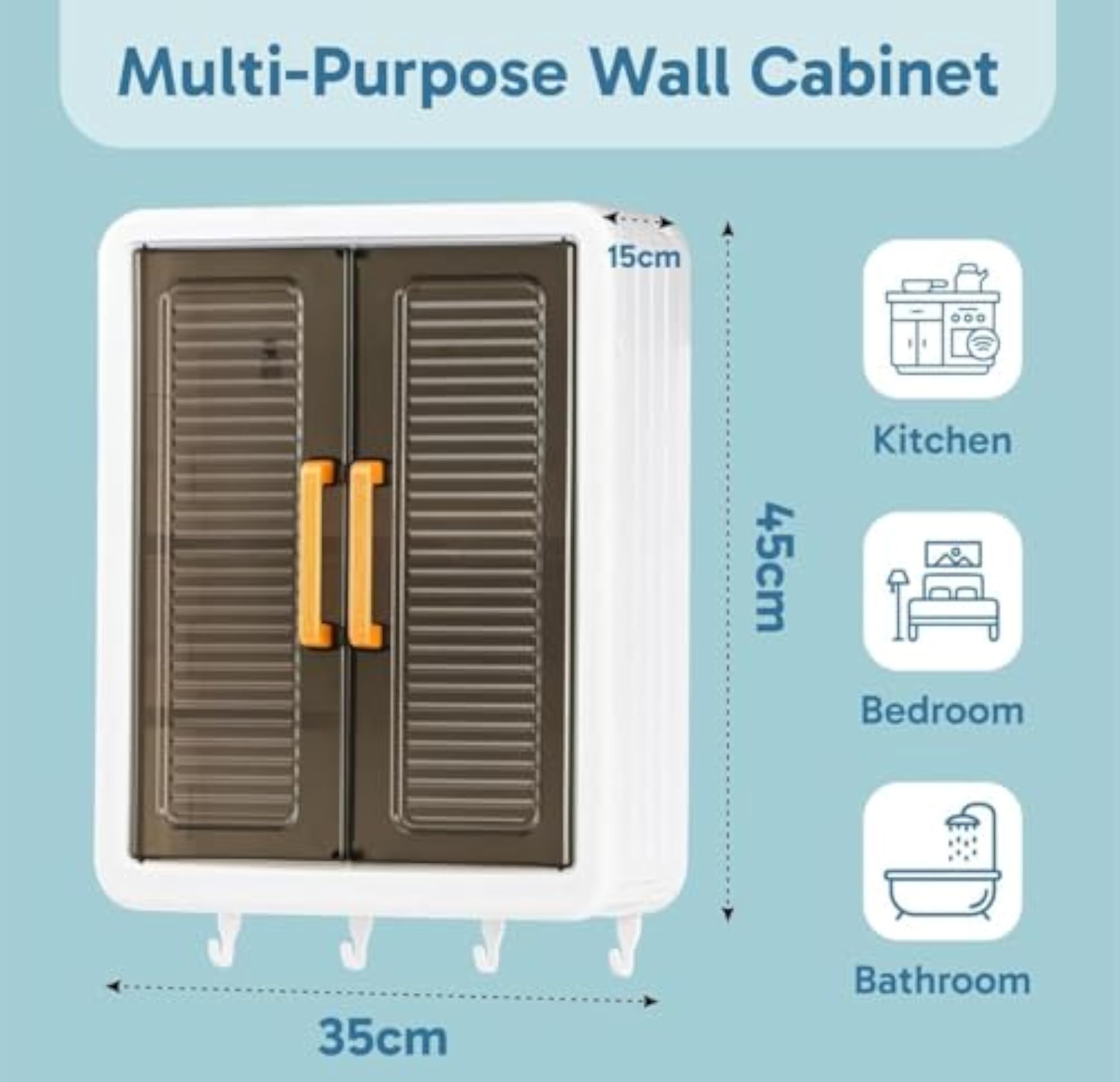 Modern No-Drill Bathroom Shelf & Wall-Mounted Kitchen Storage Cabinet