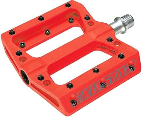Exustar Freerider Easy   Pedal de Ciclismo Unisex para Adulto, Rojo, 110 x 105 mm