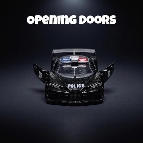 Image of Amisha Gift Gallery Diecast Police Toy Car for Kids | 1:36 Scale Model, Metal, Pull Back, Sports Car, Boys
