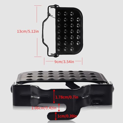 BEIDUOYANG 2 Pieces Foot Pegs Rear Pedals Anti-Slip Rear Feet Pedals BMX Pegs Steel Folding Foot Pegs Foot Rest Pedal Rear Pedals Footrest Folding Rear Seat Bicycles Footrest - Thumbnail 3