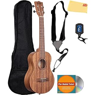 Kala KA-TEAK-T Teak Tenor Ukulele with Gig Bag, Strap, Clip-on Tuner, Austin Bazaar Instructional DVD and Polishing… - Les Beatles, Paul McCartney, John Lennon, RIngo Starr, George Harrison