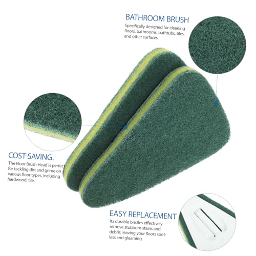Image of Garneck 2pcs Floor Brush Bathroom Brush Replacement Bathroom Bathtub Tile Scouring Pad Tool Water Set Cloth Frosted