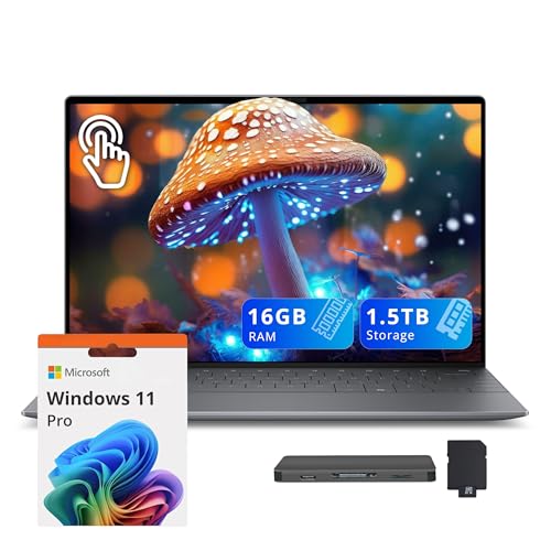 Dell XPS 13.4�C���` 3K OLED �^�b�`�X�N���[���m�[�g�p�\�R���ASnapdragon X Elite X1E-80�A16GB RAM�A1.5TB�X�g���[�W (512GB SSD+1TB�h�b�L���O�X�e�[�V�����Z�b�g)�A�o�b�N���C�g�L�[�{�[�h