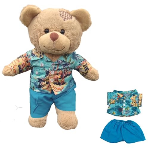 Teddybär-Kleidung – Größe: 25 cm – Hawaii-Outfit