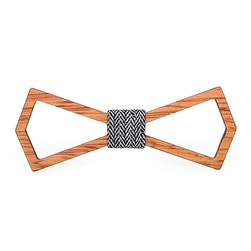 Mens Bow Ties Natural Wood Bow Tie Handcrafted Wooden Bowtie Adjustable Bowties for Tuxedo Wedding Party (11)