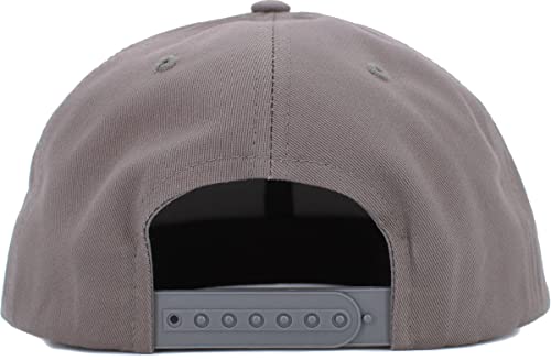 Image of KBETHOS Classic Snapback Hat Blank Cap Underbrim Cotton Wool Blend Flat Visor Adjustable Unisex