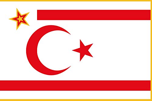 Drapeau Chypre du Nord grand format pour mât de président