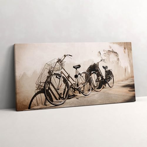 Tableaux 140x70cm Vélo italien : Grande Décoration Murale Peinte