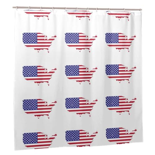 Rideau de douche polyester USA 183 cm indéchirable avec oeillets métalliques pour éviter la rouille