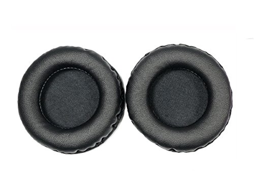 V-MOTA Earpads Leather Cushion Repair Parts for Audio Technica ATH-ES55 Headphones (Black)