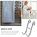 Zerodeko 2pcs 304 Stainless Steel Over Shower Door Hooks Bathroom Towel Hangers for Glass Shower Doors Tool-Free Installation Sturdy Bathroom Towel Hook Organizer