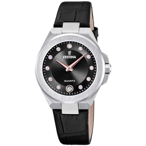 Festina Reloj Mujer F20701/5 Mademoiselle Caja de Acero Inoxidable 316l Plateado Correa de...