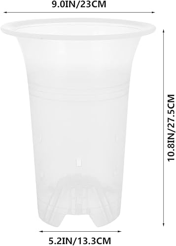 Miniatura 6 de DOITOOL 5 macetas de plástico transparente para orquídeas, macetas con agujeros, transpirables, altas, para interiores y exteriores, plantas y