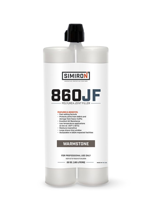 Polyurea Joint Filler 22Oz Cartridge - Fills Concrete Joints - Fast Setting, 100% Solids, VOC Free - Excellent UV Resistance, Moisture Insensitive, Large Shave-Time Window (Intellectual Gray)