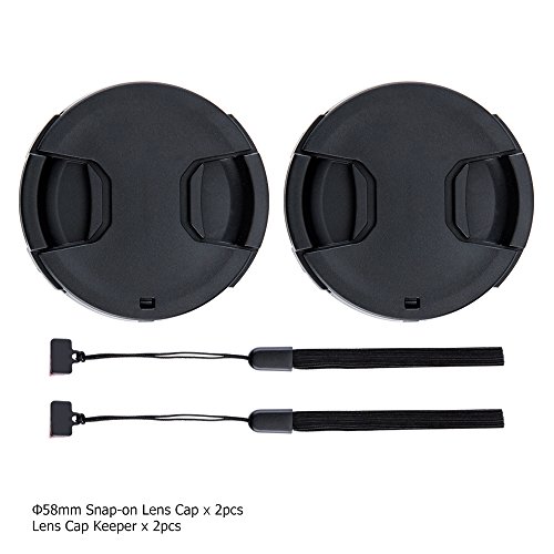 58mm Front Lens Cap Cover with Cap Keeper for Canon EF-S 18-55mm Kit