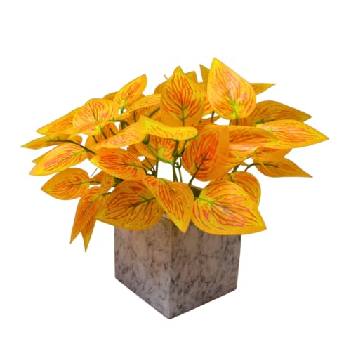 Image of fancymart Artificial Plant with Real-Touch Leaves in Pot, 25 cm, Indoor Tabletop Item for Home Decor, Office, Living Room