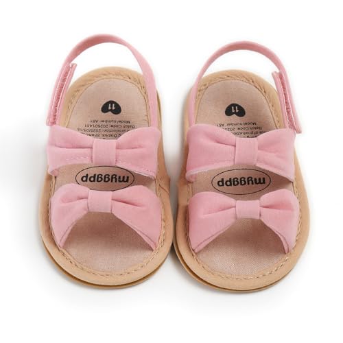 E-FAK Infant Baby Girls Sandals Summer Crib PU Leather Bowknot Soft Anti-Slip Rubber Sole Toddler First Walkers Shoes4
