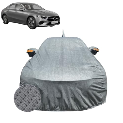 Image of Car Cover for Mercedes-Benz A Class (2021-2026) | 100% Waterproof Cover with Reflective Mirror Pockets | Dustproof, Scratchproof, Heatproof A Class Car Cover |Soft Cotton Lining| Grey