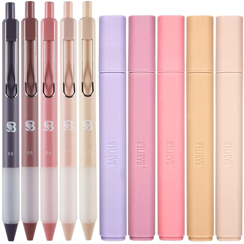 Image of BLIEVE - Aesthetic Highlighters and Gel Pens With Soft Ink and Chisel Tip, Bible Highlighters and Pens No Bleed, Dry Fast Easy to Hold, for Bible Journaling Planner School Supplies (MORANDI)