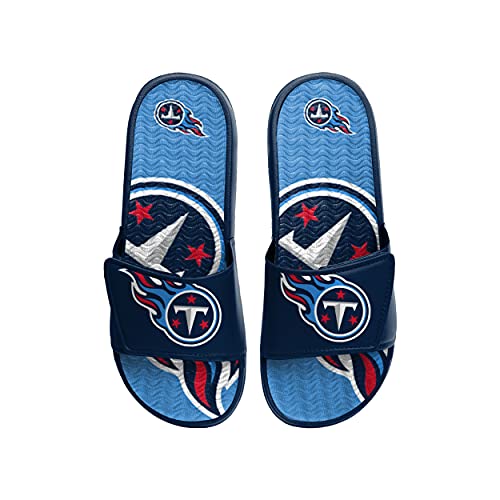 FOCO Tennessee Titans NFL Mens Colorblock Big Logo Gel Slide - S2