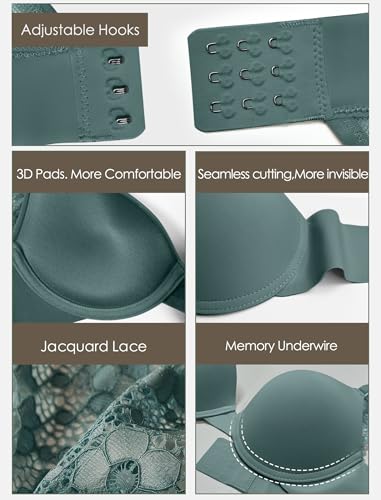 Image of Livona Lace Bralette for Women - Comfort Sports Bra Wireless Padded Bralette with Support Workout Tops Cami Crop S-XXL