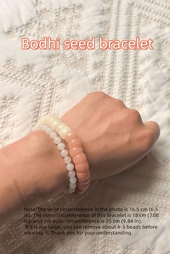 Image of Natural Bodhi Seeds Beads Bracelet, Zen Fidget Stretch Color Gradient Bracelet for Mind-Calming, Meditation Practice Beads Accessory for Women and Men