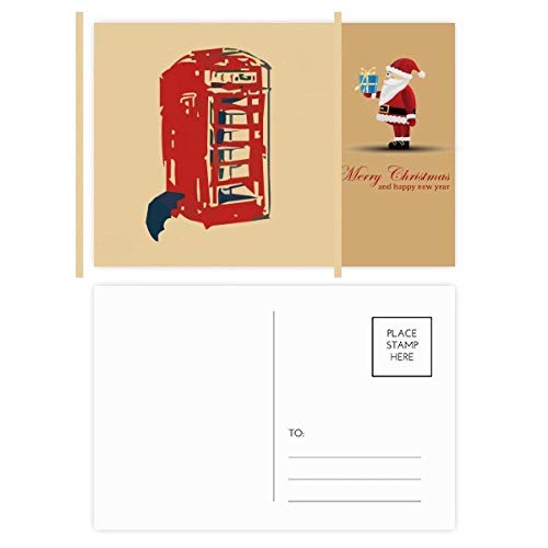Cartes postales cabine téléphonique et Père Noël à offrir en cadeau