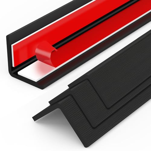 Image of Corner Guards for Walls,Black Wall Corner Protector with Adhesive Backing Glue for Prevent Scratch,59 in(L) X 1-5 /8 in(W) Wall Corner Guard for Stair Corner,Edge Protector.4PCS