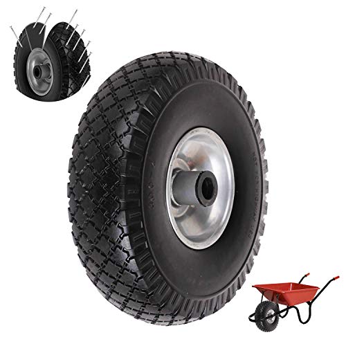 Buy everfarel Solid Rubber Wheelbarrow Wheel 260/350/390 mm Cart Wheels