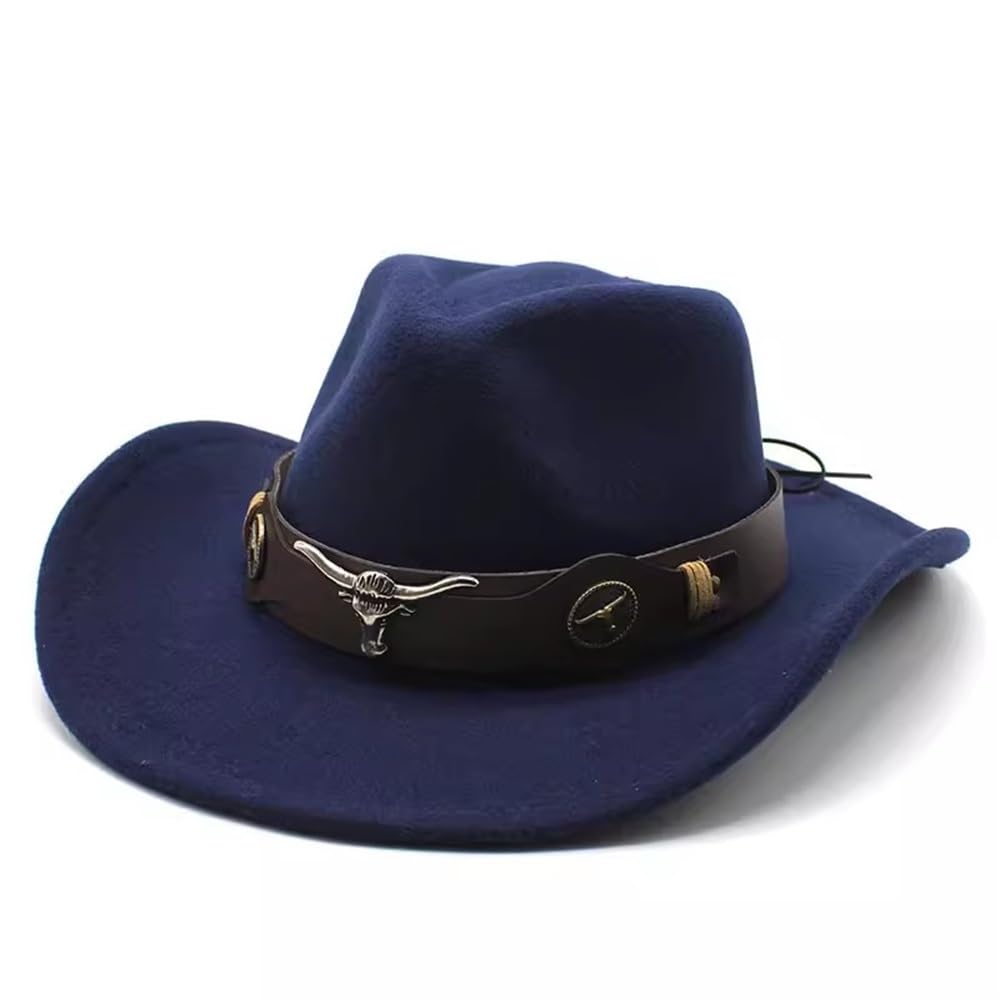 Cappello da Jazz da Uomo Cappello a Bombetta Jazz in Feltro Stile Etnico da Uomo e Donna