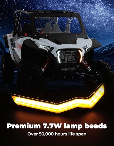 Image of KEMIMOTO UTV Accent Lights Fang Lights Waterproof LED IP65 | Compatible with 2024 /2025+ Polaris RZR XP 1000 /4 IP65 Fang Turn Signal Street Light 2PCS, Plug and Play