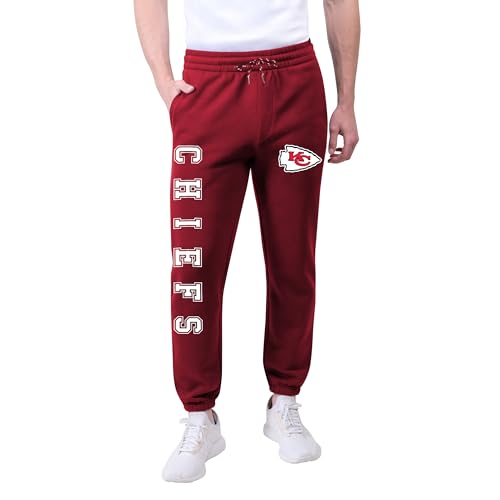 Pantalon de jogging NFL Ultra Game en polaire rouge anti-froid pour homme