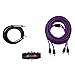 DS18 AKIT0.PU 0-GA Amplifier Installation Wiring Kit with Fuse Holder 250A, Up to 3500 Watts RMS, Ultra Flex Wire, Amp Wire Kit, Amp Wiring Kit 0 Gauge - Purple