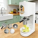 Professioneller Spaghetti Eis Bereiter, Spaghetti Eis Presse Für Verschiedene Formen, Maschine Mit 4 Düsen, 28–30 L/H Leistung, 6–8 Sek./Becher, Für Geschäfte, Catering, Dessert Anbieter(White)